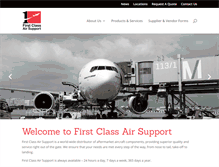 Tablet Screenshot of firstclassairsupport.com